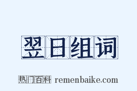 翌日组词是什么意思的图片